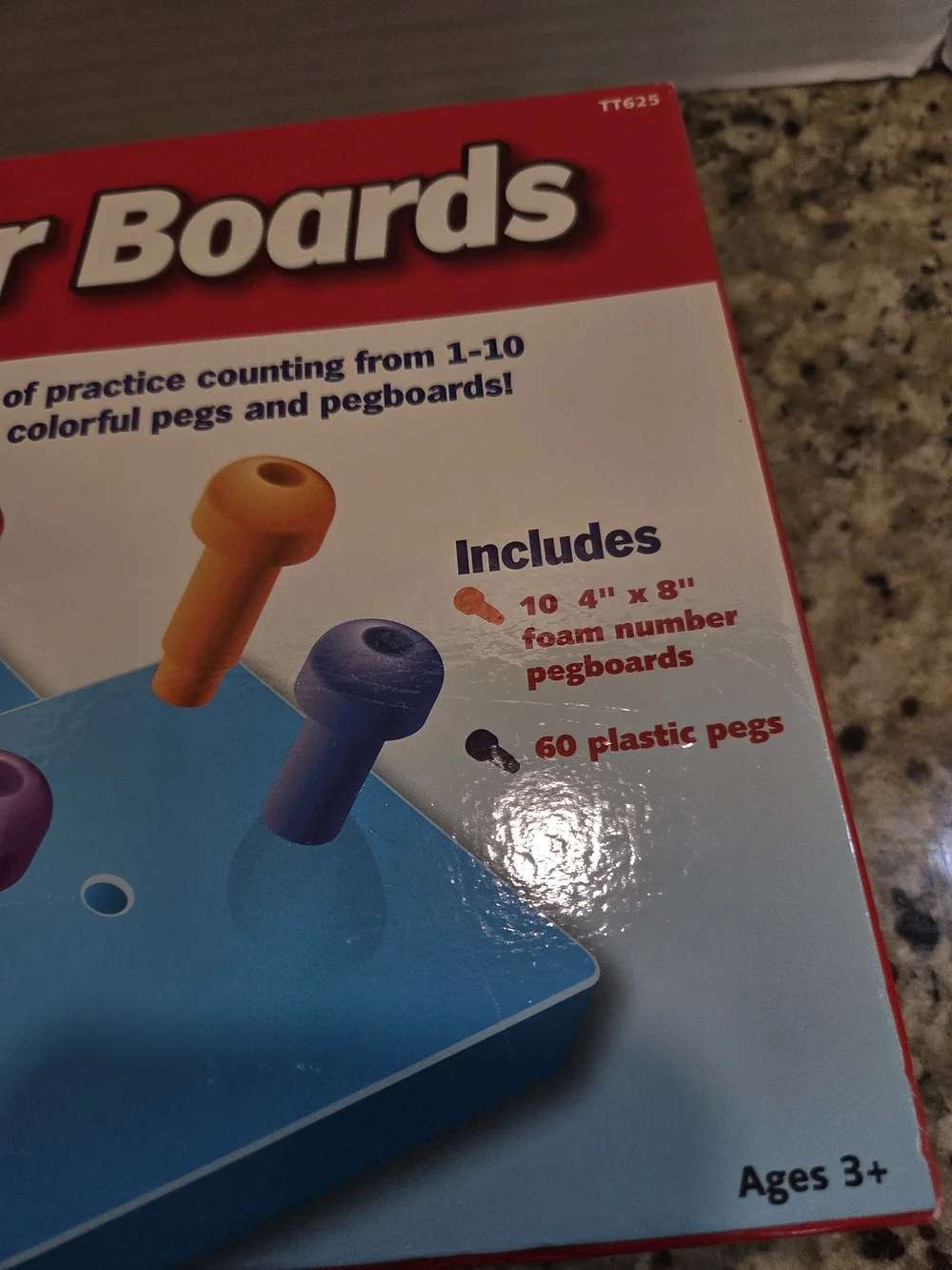 Lakeshore Peg Number Boards Counting Math Learning Set Pegboards Ages 3+